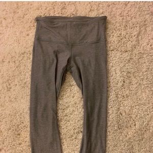 Lululemon Grey wunder under crop leggings